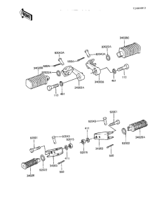 KZ550 Подножки