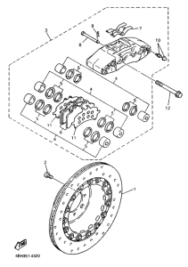 GTS1000 Front brake. caliper