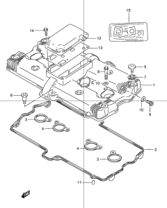 GSX1200 Крышка головки цилиндров