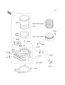 KL250 Цилиндр и поршни