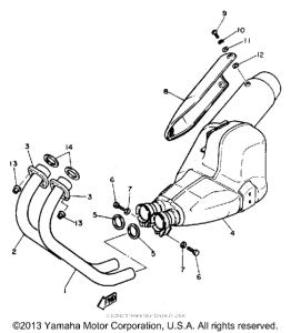 SRX600SC Выхлопная система