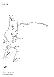 DL650 (ABS) Передние тормозные трубки