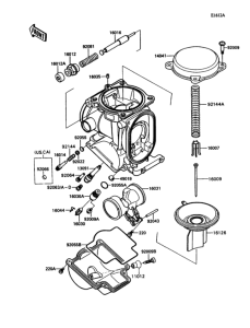 ZX1100 Carburetor parts(1 / 2)(015043-)