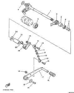 TZ250T Вал переключения