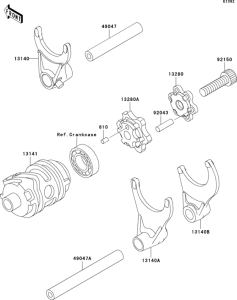  Валы и вилки переключения передач