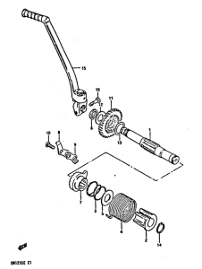 DR125 Ножной стартер