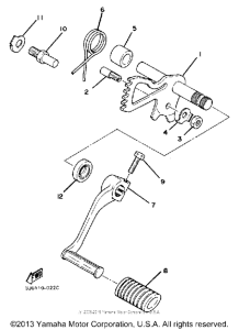 XJ1100 Shift shaft pedal