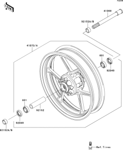 EX650 Переднее колесо