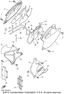 WR400FL Боковые обтекатели