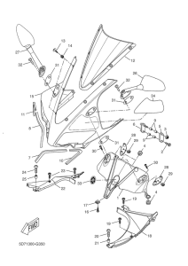 YZF-R125 Обтекатель 2