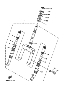 SH50 SH50N Вилка передней оси