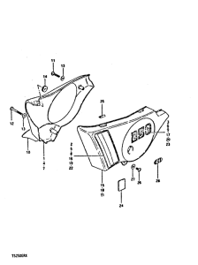 TS250 Обтекатель задний