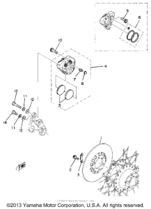 TZ250F Rear disc brake - caliper