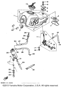 TW200GC Топливный бак