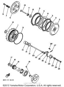 YSR50W Сцепление