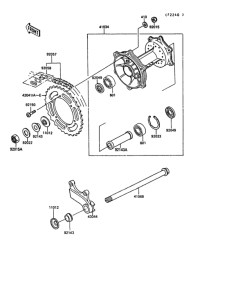  Задняя ступица колеса