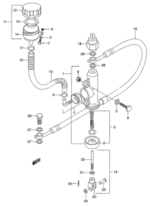 RMX50 Задний тормозной цилиндр