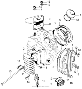 C70 Cylinder head cover + sparkplug
