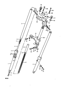 RM50 Вилка передней оси