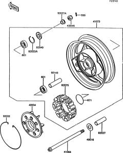 ZG1000 Rear wheel / chain(zg1000-a7 / a8)