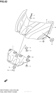 GSX-R1000Z Fuel Tank Front Cover (Gsx-R1000Zl4 E28)
