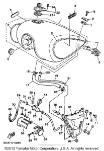 XV1100E Топливный бак
