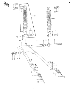KZ650 Swing arm / shock absorbers