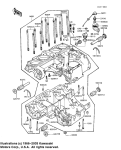 KZ1000 Картер двигателя