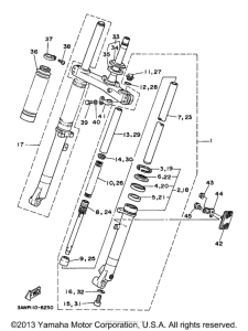 TW200 Передняя вилка