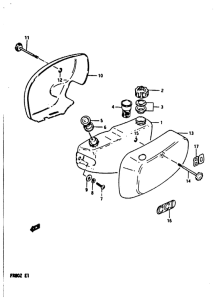 FR80 Oil tank - frame cover