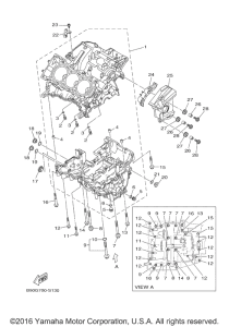 XSR900 Картер двигателя