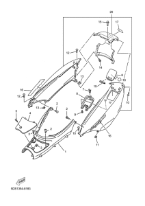 YP125R Боковые обтекатели