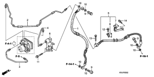 FES150 (ABS) Шланги и трубки заднего тормоза