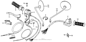 CT70 Control levers + switches + cables
