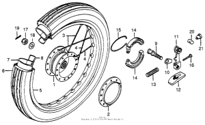 NC50 Переднее колесо