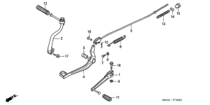 XR100 Brake pedal assy