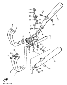 XJ900 Выхлопная система