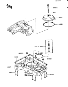 KZ1100 Крышка сапуна / маслосборник