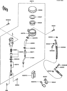 ZX1000 Задний торм цилиндр