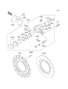 KX100 Передний суппорт