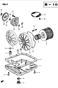 GSX250 Масляный насос и фильтр
