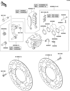 VN1700 Передний тормоз