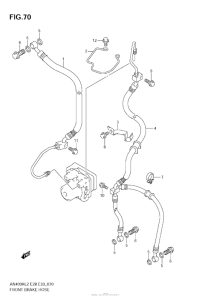 AN400 (ABS) Передние тормозные трубки