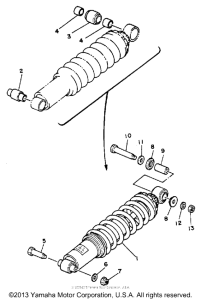 XT350A Амортизаторы задние
