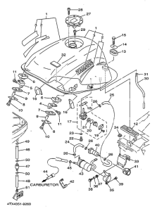 TDM850 Топливный бак