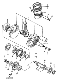 TT600E Коленвал и поршень