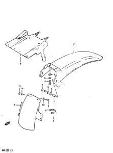 RM125 Заднее крыло