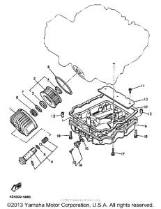 XJ700SC Маслянный фильтр