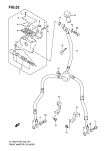 VL1500 Передний тормозной цилиндр