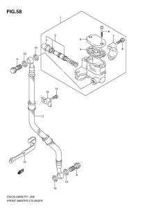 EN125-2 Передний тормозной цилиндр